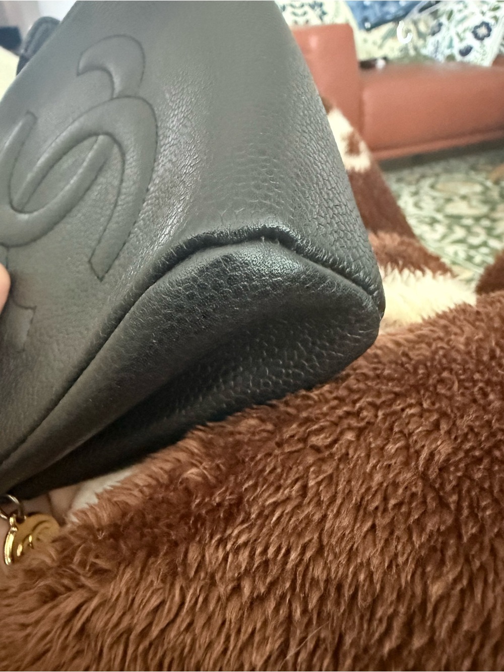 CHANEL Black Caviar Leather Quilted Zip Clutch Pouch 🌟🥰👛 - Picture 5 of 8